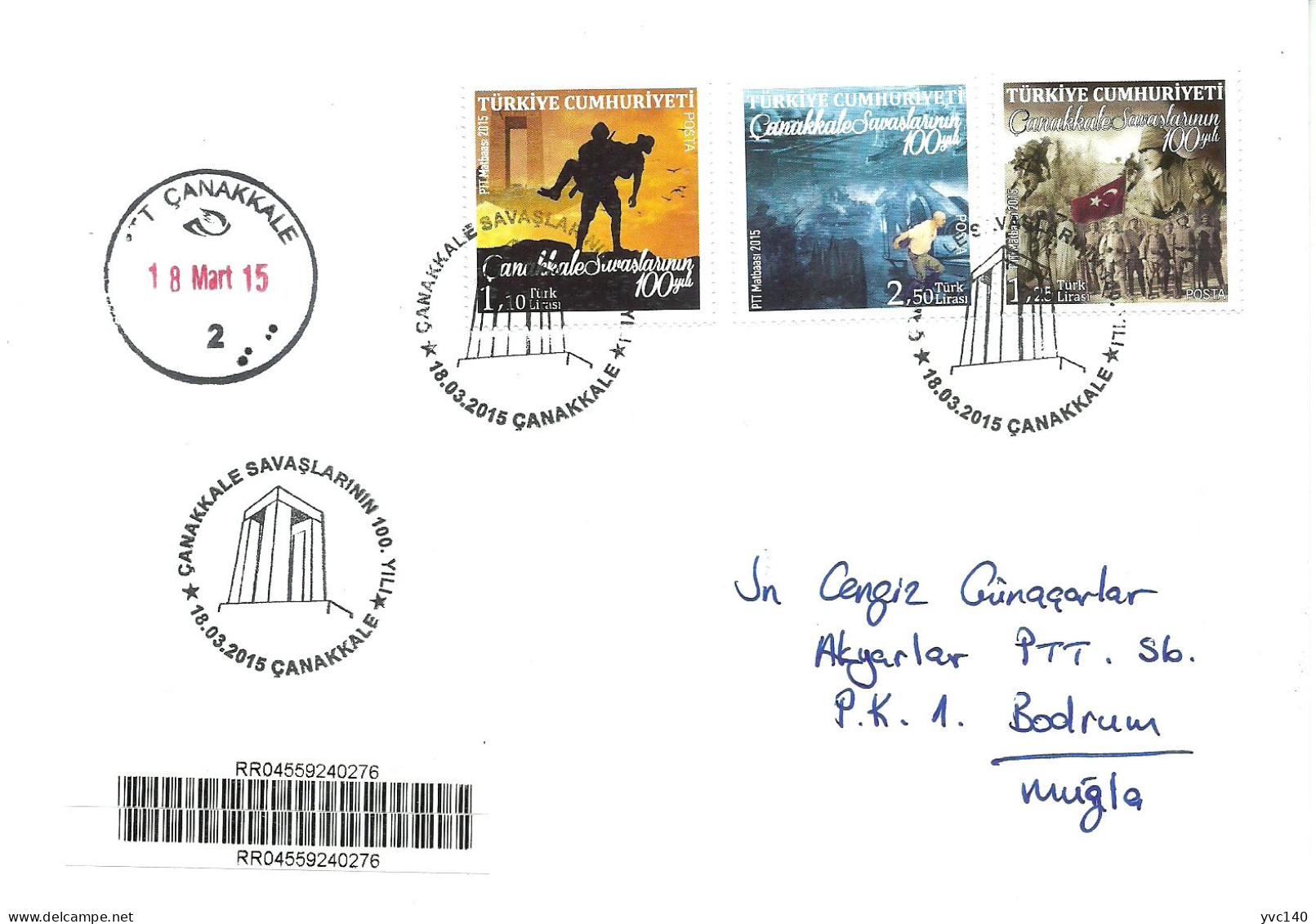 Turkey; FDC 2015 100th Anniv. Of The Battle Of Gallipoli - FDC