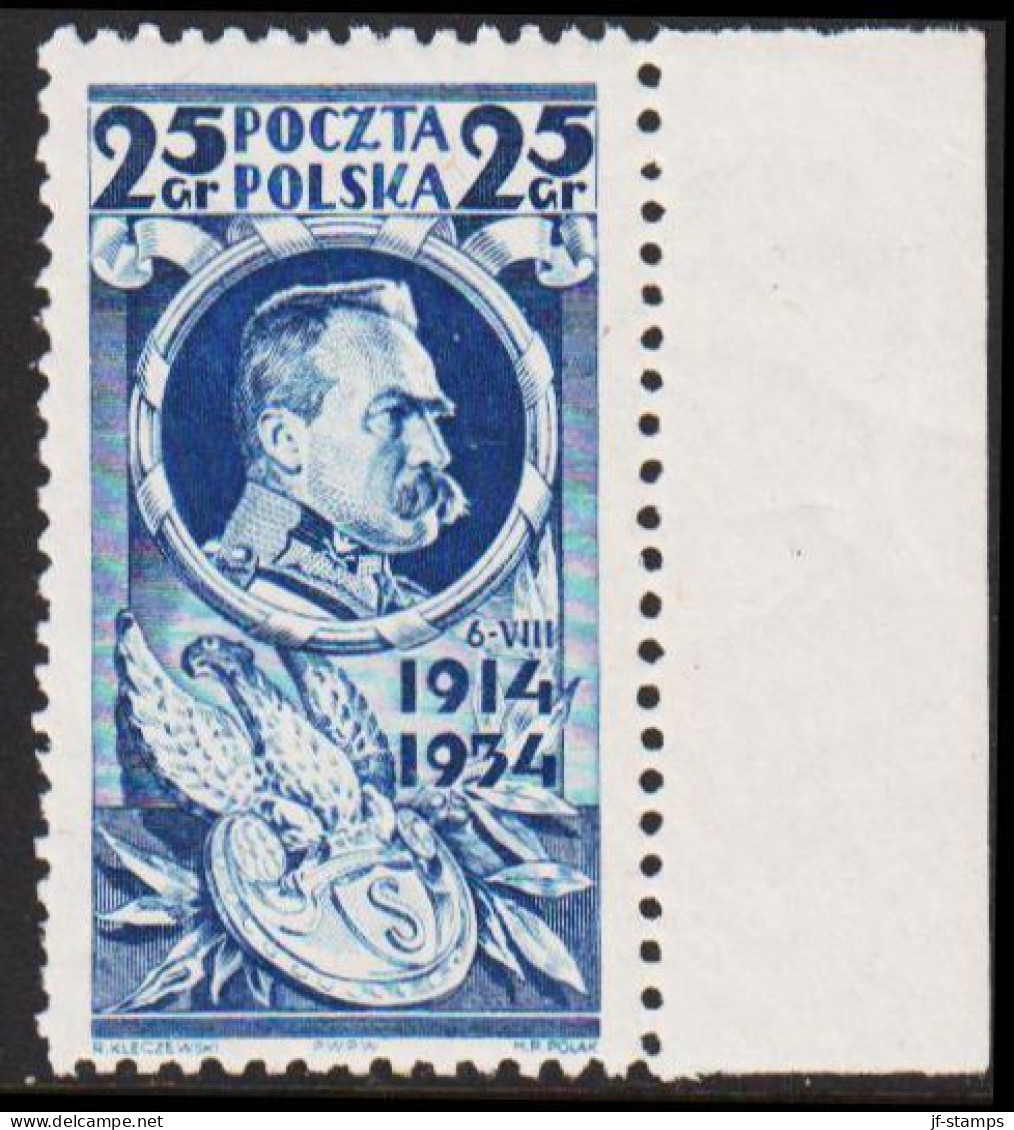 1934. POLSKA. Polnish Legion 25 Gr Never Hinged.  (Michel 287) - JF543360 - Neufs