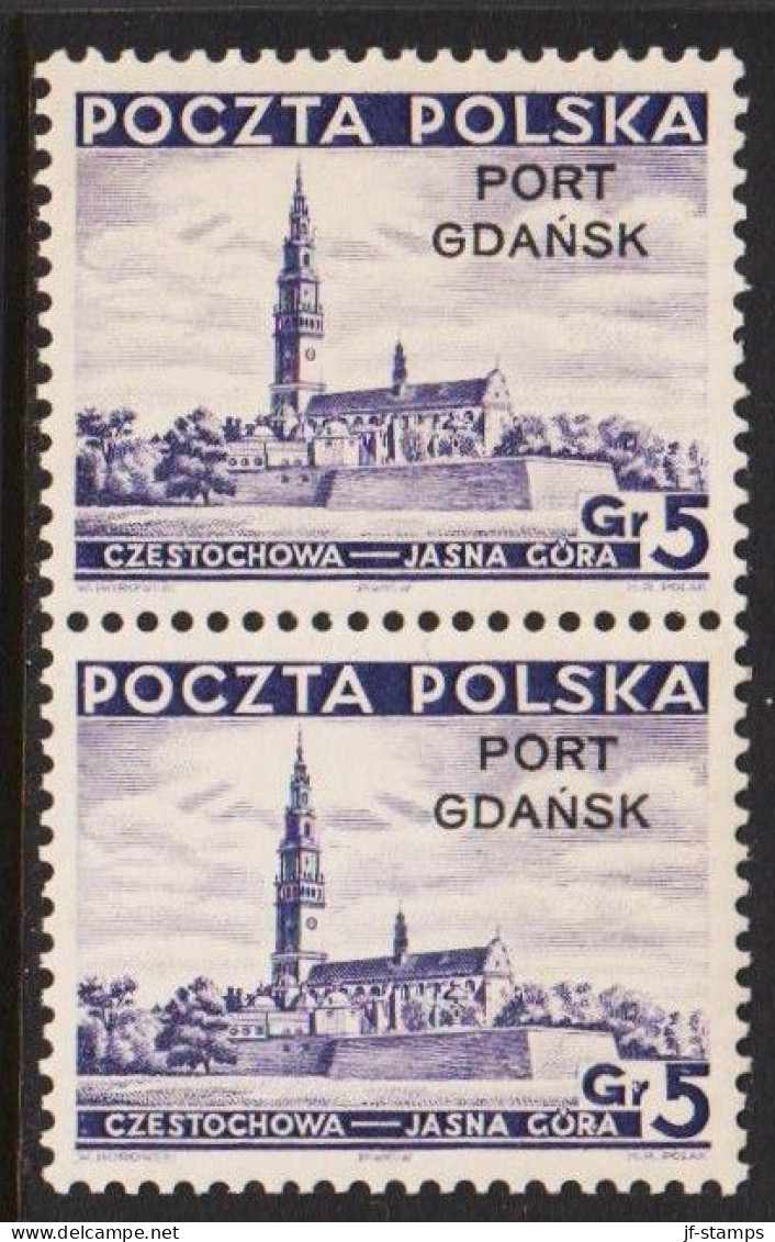 1937. DANZIG. Polnische Post Im Hafen Von Danzig (port Gdansk). PORT GDANSK Overprint On On Gr... (MICHEL 32) - JF543373 - Port Gdansk