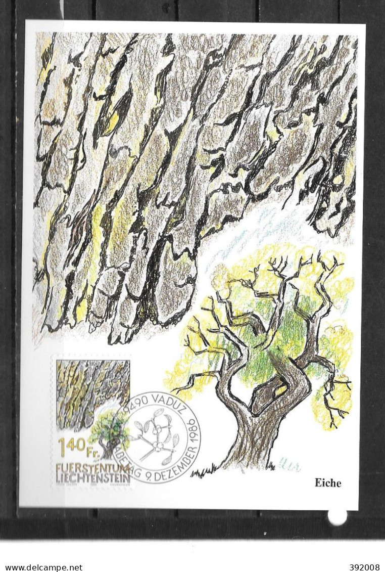 1986 - 856 - Arbre - Chêne - 18 - Cartes-Maximum (CM)