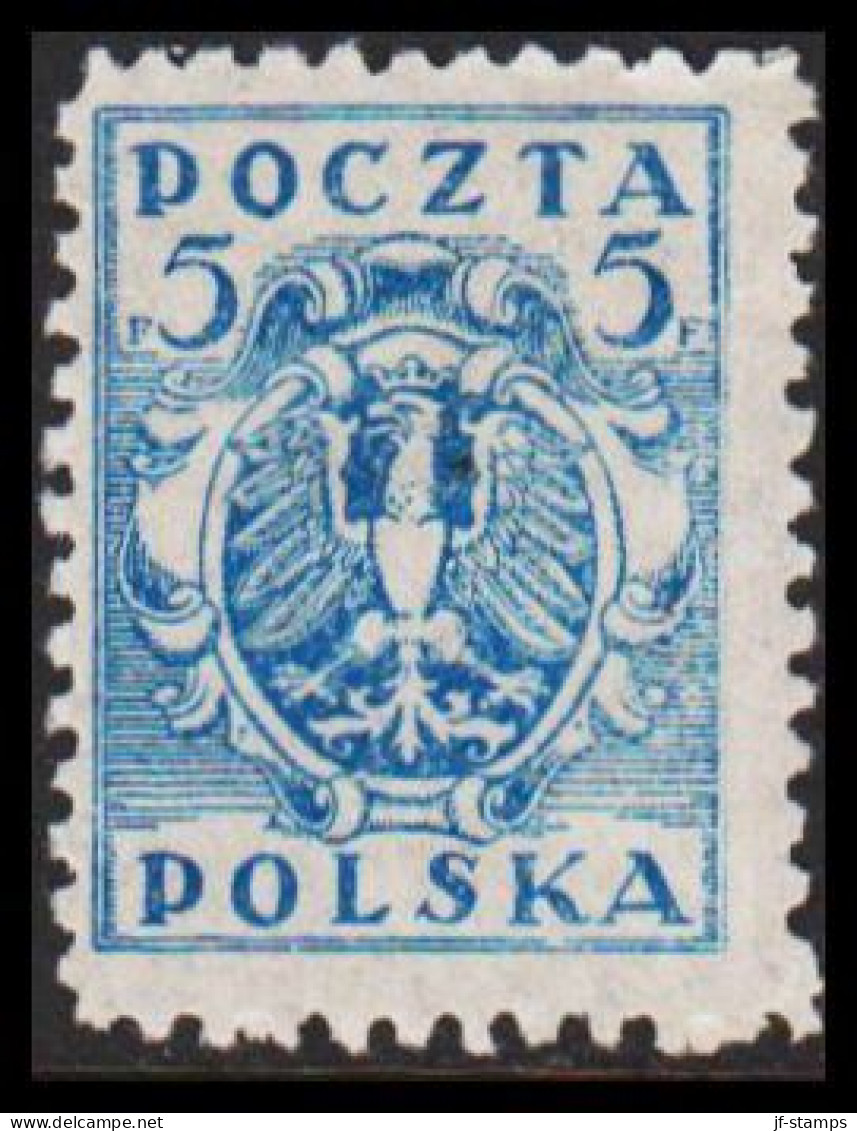 1922. Ostoberschlesien. Regular Issue 5 F No Gum. (Michel 1) - JF543420 - Silesia