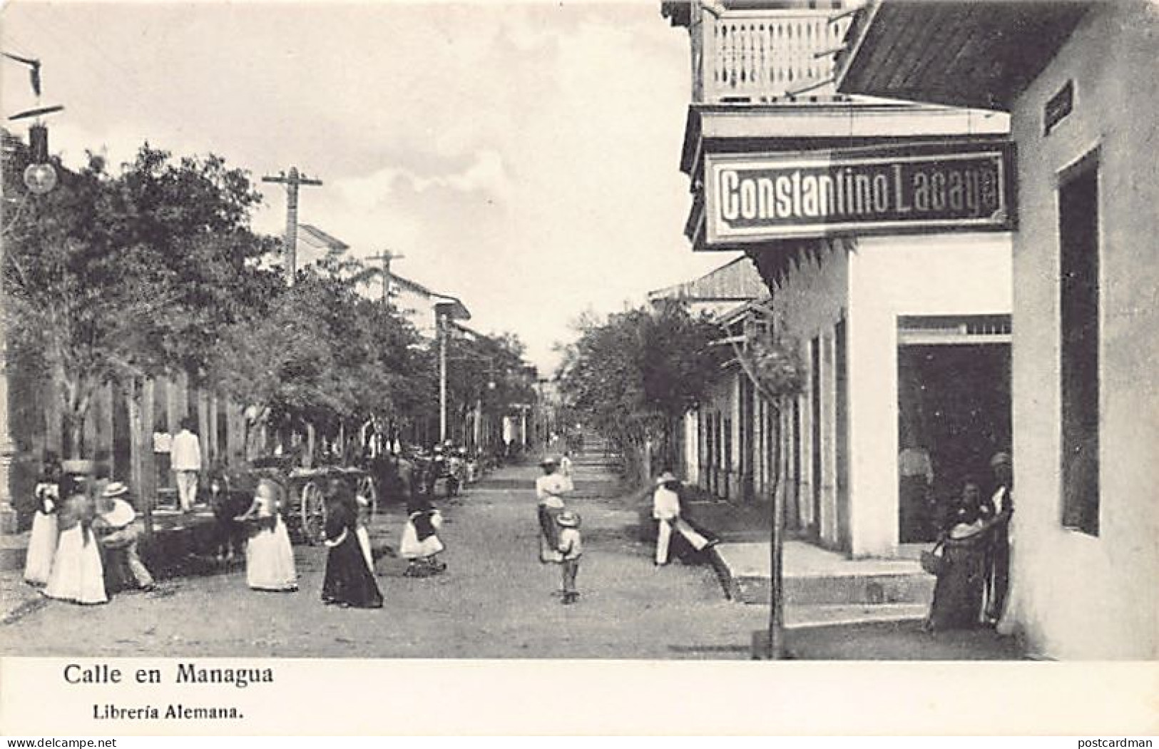 Nicaragua - Calle En MANAGUA, Tienda Constantino Lacayo - Ed. Libreria Alemana. - Nicaragua