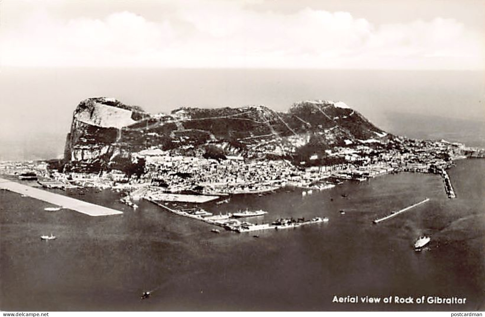Gibraltar - Aerial View Of Rock - Publ. The Rock Photographic Studio 39 - Gibilterra