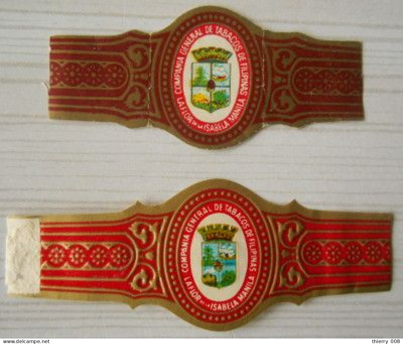 L65 Bague Bagues Cigare Cigares  La Flor De La Isabela Manila  2 Pièces - Cigar Bands