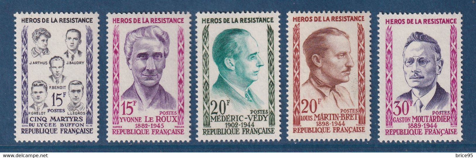 France - YT Nº 1198 à 1202 ** - Neuf Sans Charnière - 1959 - Nuovi