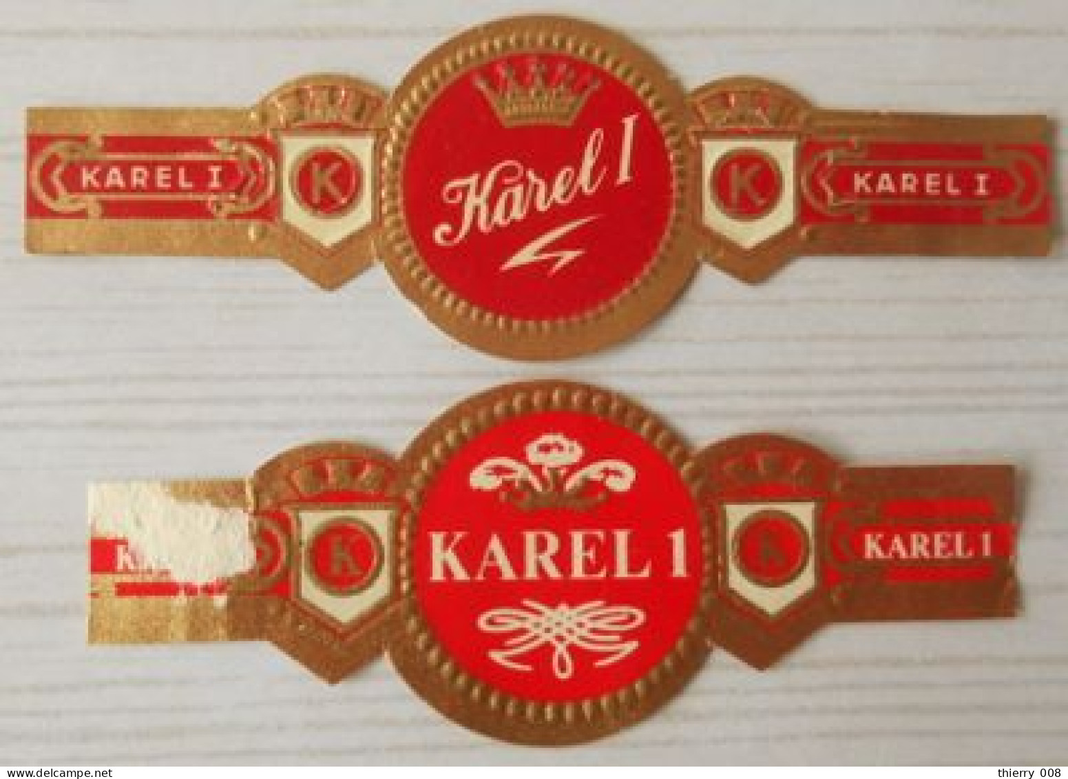 L99 Bague Bagues Cigare Cigares  Karel I  2 Pièces - Bauchbinden (Zigarrenringe)