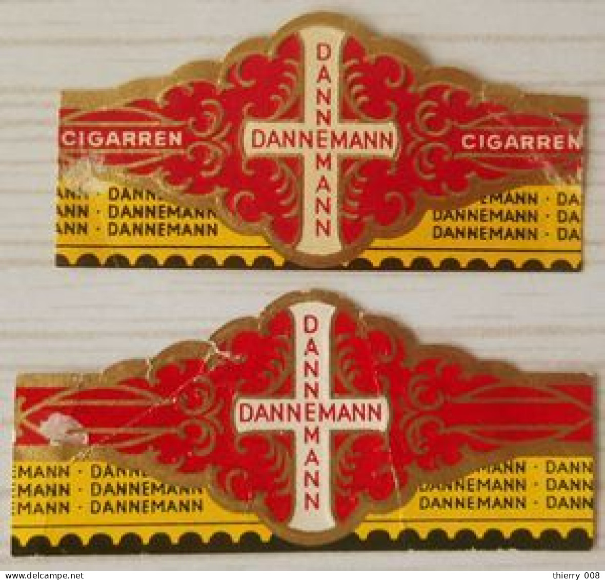 K03 Lot Bagues De Cigares  Dannemann  2 Pièces - Bauchbinden (Zigarrenringe)