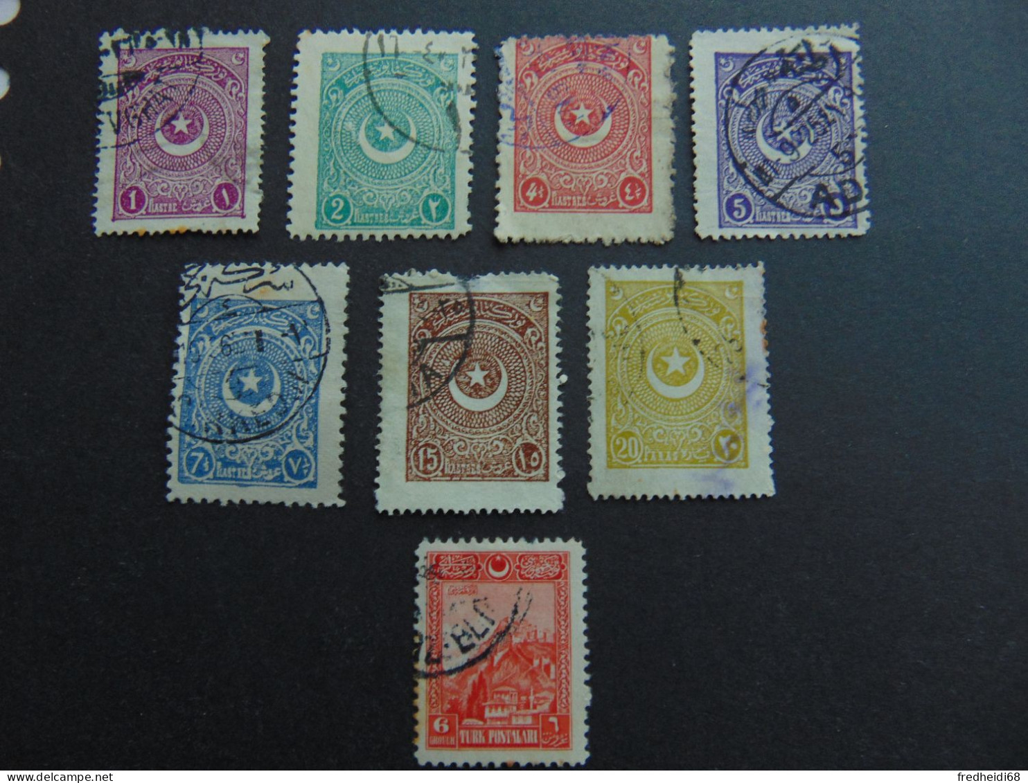 Très Beau Petit Lot De 8 Timbres Oblitérés De La Même Série De 1923 - Used Stamps