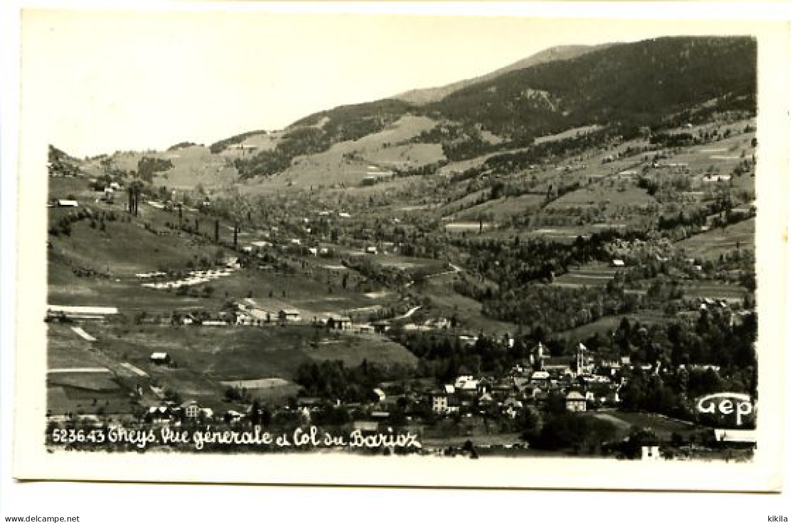 CPSM GEP  9 X 14 Isère THEYS Vue Générale Et Col De Barioz - Theys