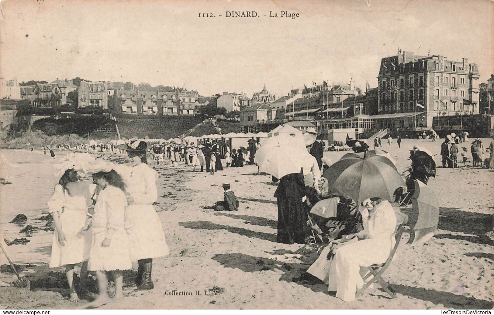 FRANCE - Dinard - Vue Sur La Plage - Animé - Collection H L M - Vue Des Maisons Derrière - Carte Postale Ancienne - Dinard