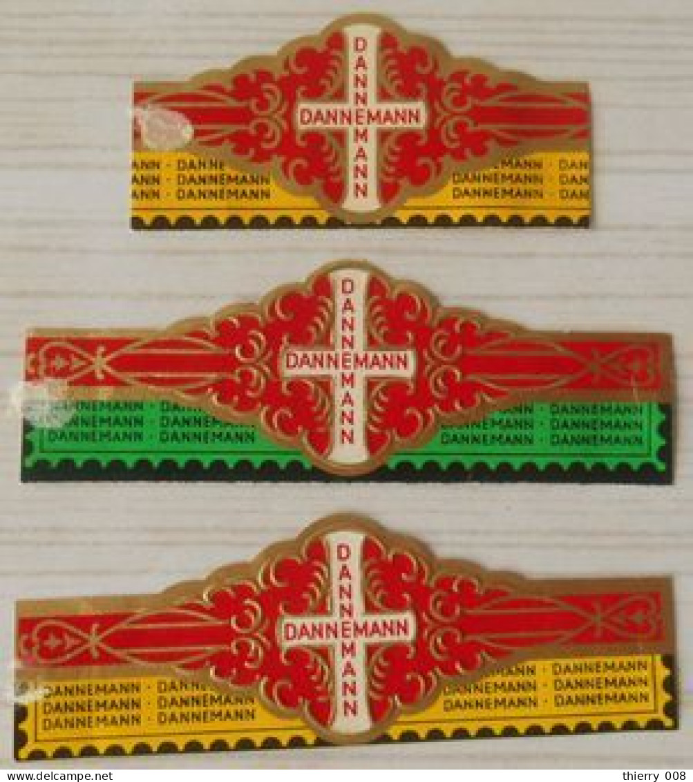 K06 Lot Bagues De Cigares  Dannemann  3 Pièces - Cigar Bands