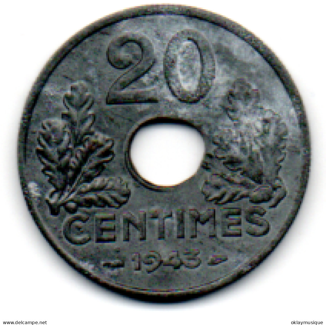 20 Centimes 1943 - 20 Centimes