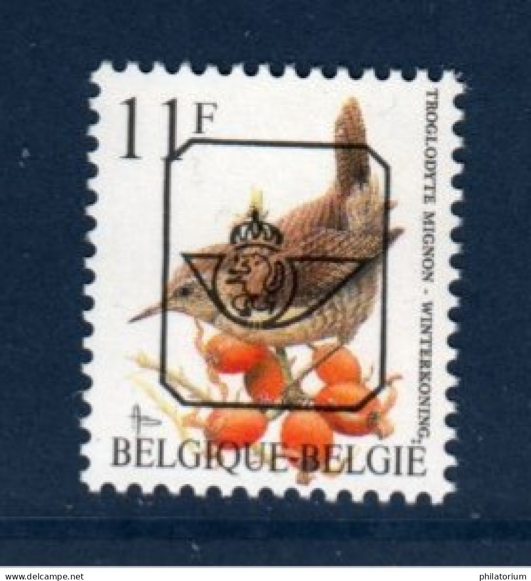 Belgique België, **, Yv Preo 514, Mi 2502xV, Troglodyte Mignon - Sobreimpresos 1986-96 (Aves)