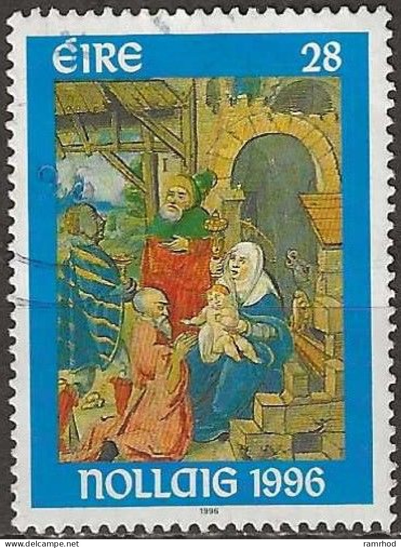 IRELAND 1996 Christmas. Designs From 16th-century Book Of Hours - 28p Visit Of The Magi FU - Usati