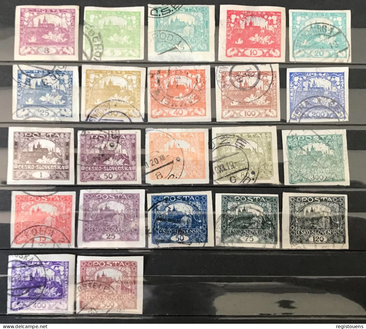 Lot De 22 Timbres Oblitérés Tchécoslovaquie 1918 / 1919 - Used Stamps