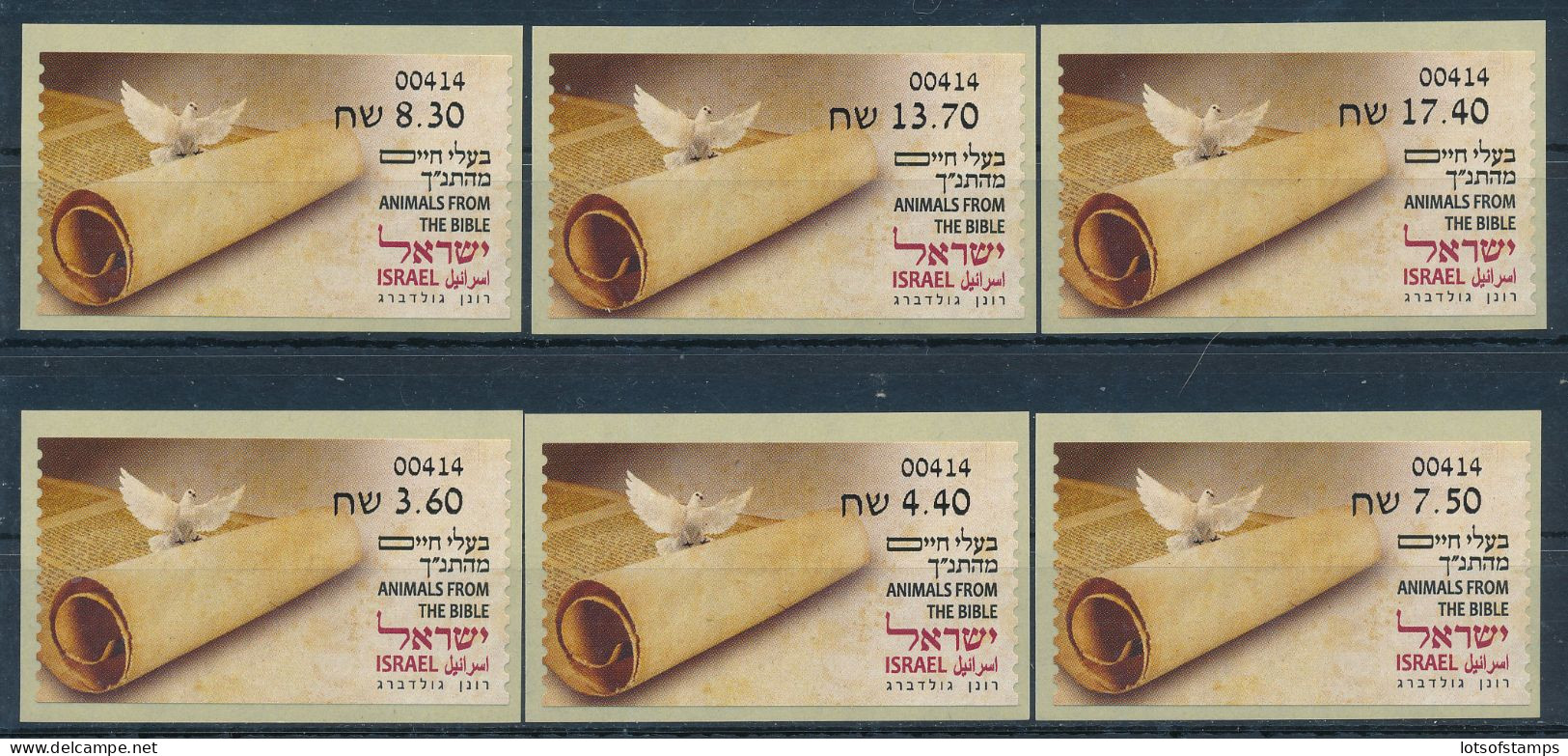 ISRAEL 2024 ANIMALS FROM THE BIBLE ATM LABEL TEL AVIV  MACHINE 414 SET - Ongebruikt