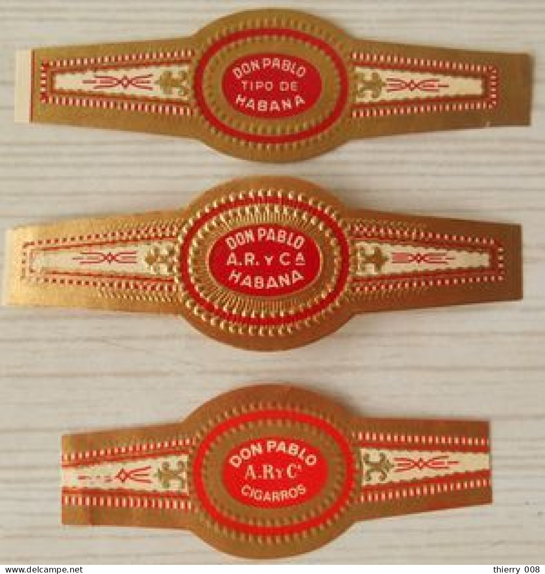 K28 Lot Bagues De Cigares  Don Pablo Tipo De Habana  3 Pièces - Cigar Bands