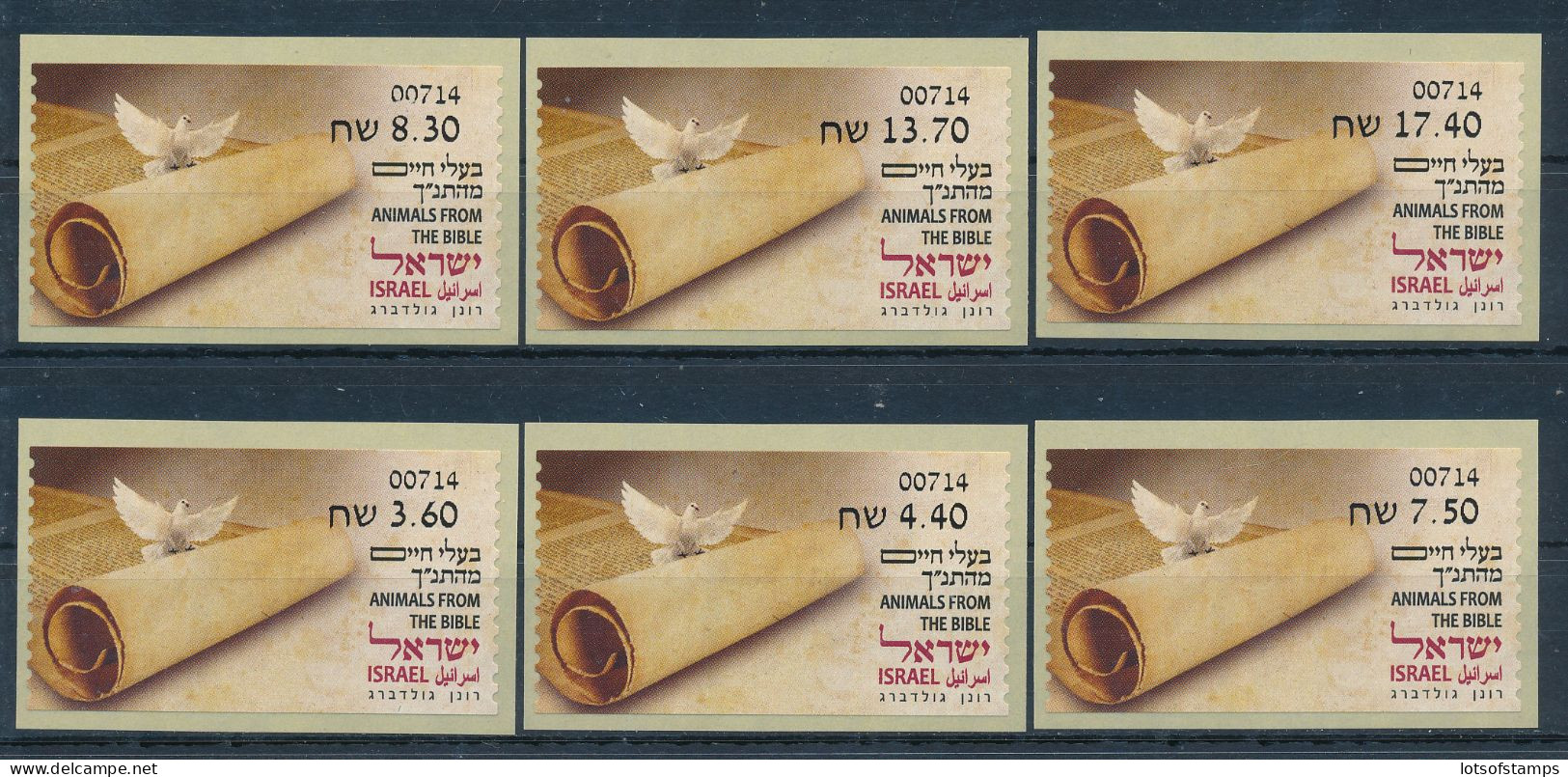 ISRAEL 2024 ANIMALS FROM THE BIBLE ATM LABEL HAIFA  MACHINE 714 SET - Neufs