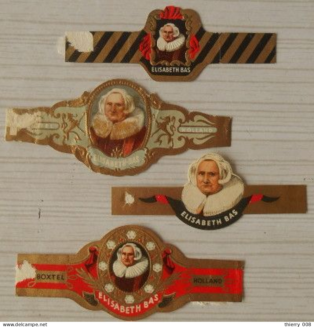 K60 Lot Bagues De Cigares  Elisabeth Bas  4 Pièces - Cigar Bands