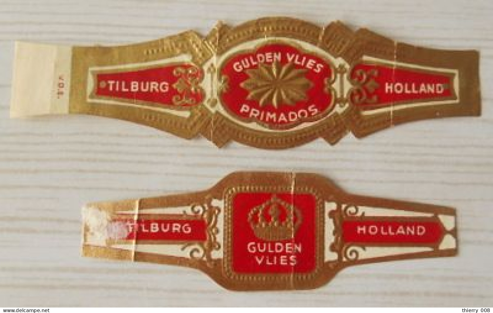 K77 Lot Bagues De Cigares  Gulden Vlies Tilburg  2 Pièces - Cigar Bands