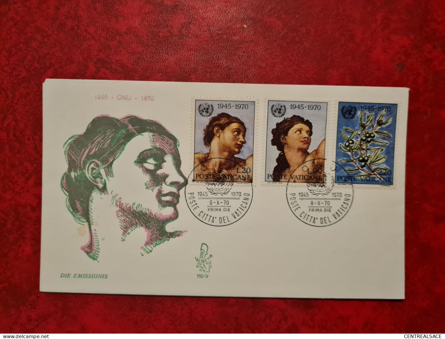 Lettre / Carte  VATICAN FDC 1970 ONU - Altri & Non Classificati