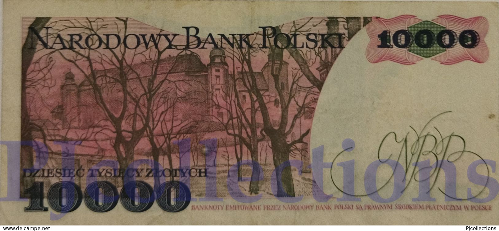 POLAND 10000 ZLOTYCH 1988 PICK 151b VF+ - Poland