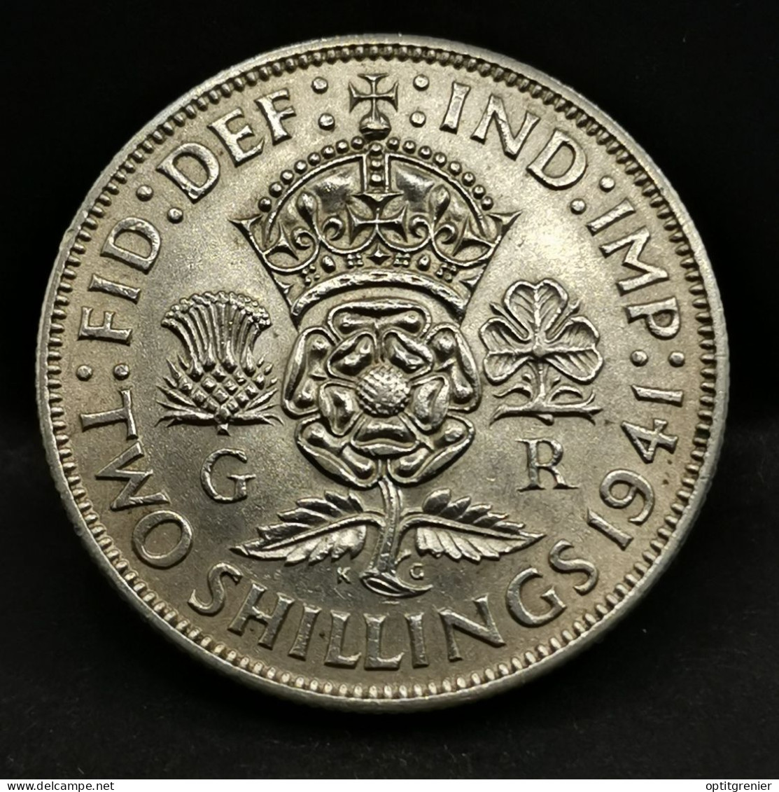 1 FLORIN  1941 ARGENT GEORGE VI ROYAUME UNI / UNITED KINGDOM SILVER - J. 1 Florin / 2 Shillings