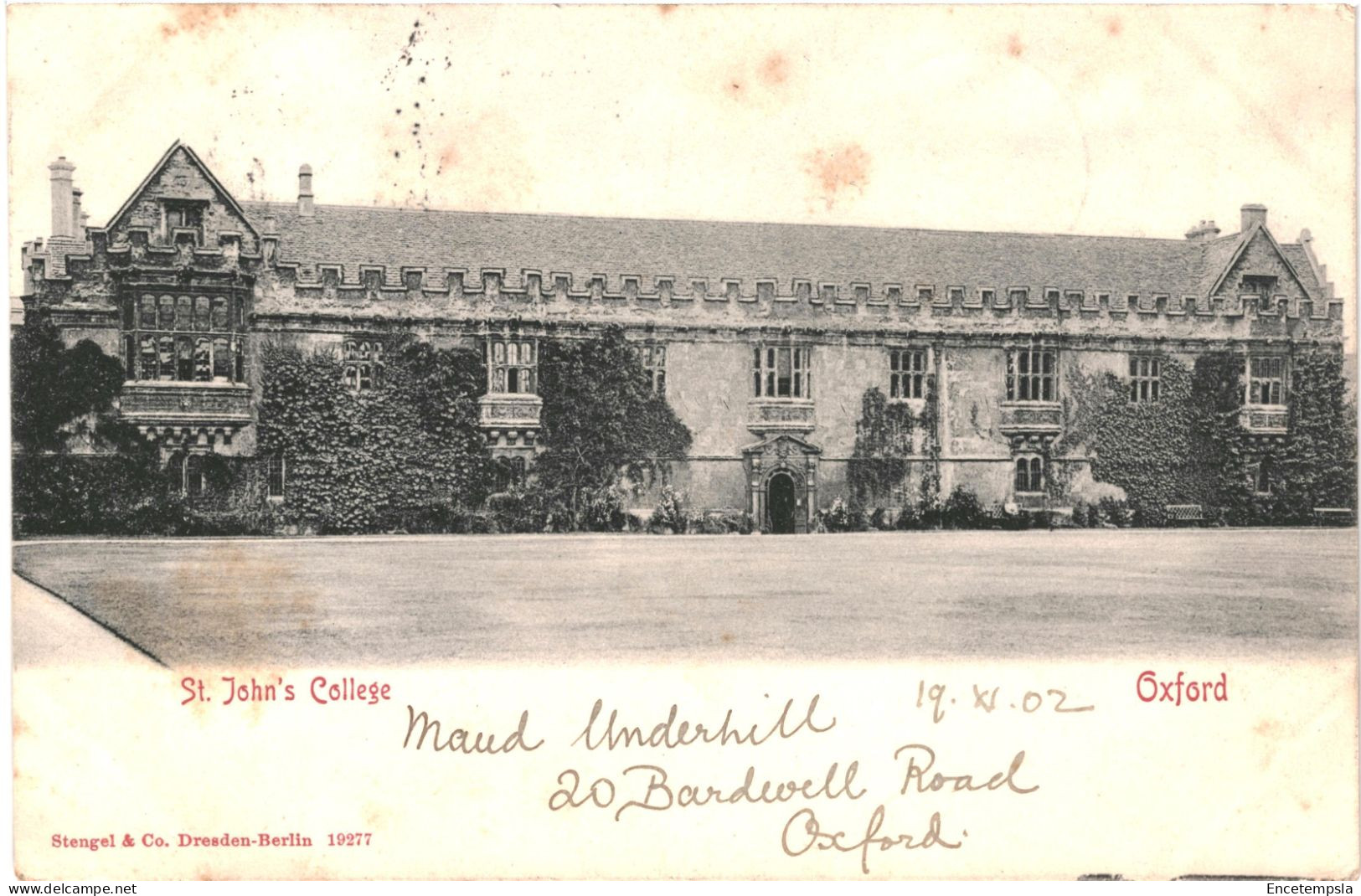 CPA Carte Postale Royaume Uni Oxford St John's College 1902 VM78543 - Oxford
