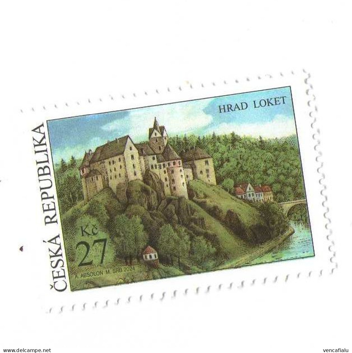 Year 2024 - Castle Loket ("Elbow"), 1 Stamp, MNH - Ungebraucht