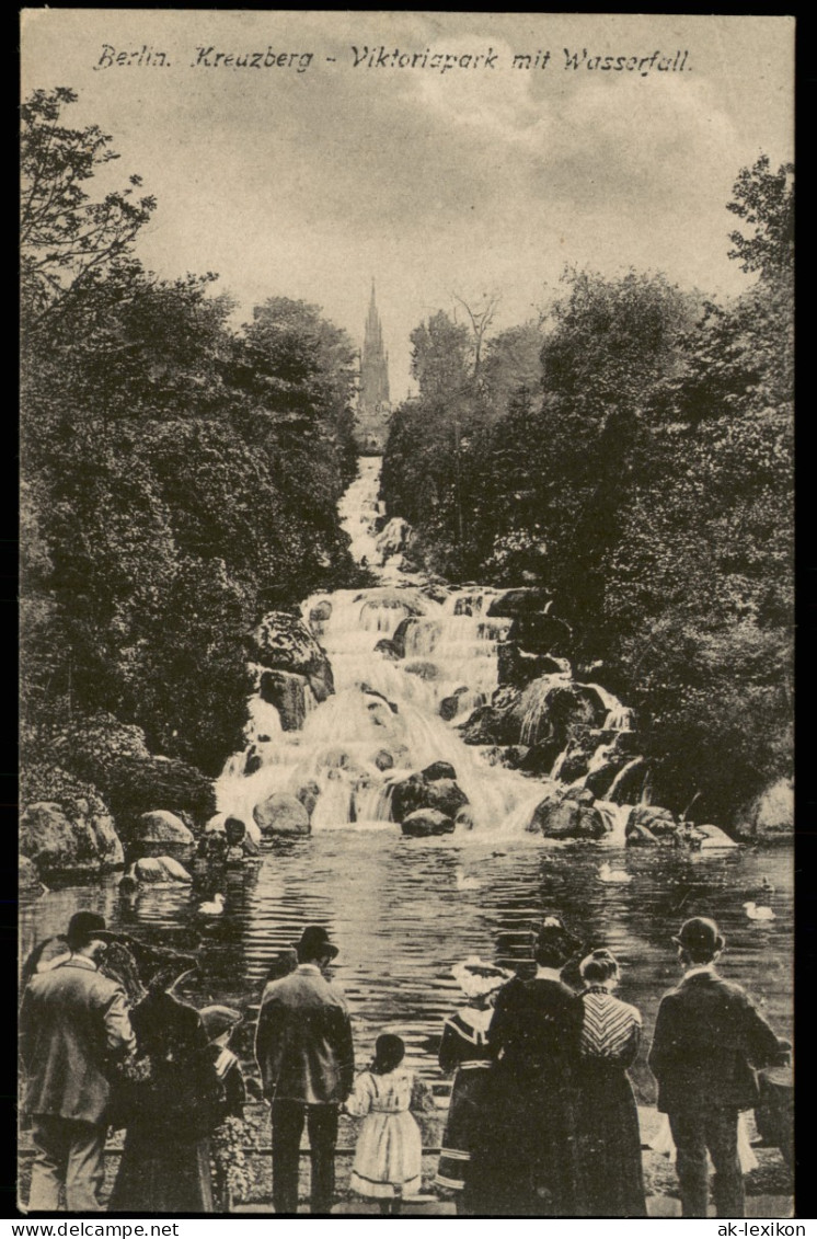 Ansichtskarte Kreuzberg-Berlin Viktoriapark, Feine Herrschaften 1918  Feldpost - Kreuzberg
