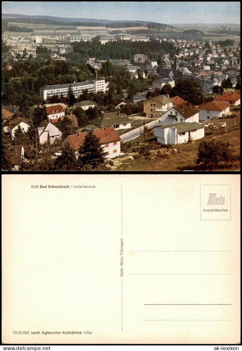 Bad Schwalbach Langenschwalbach Panorama-Ansicht; Ort Im Untertaunus 1975 - Bad Schwalbach