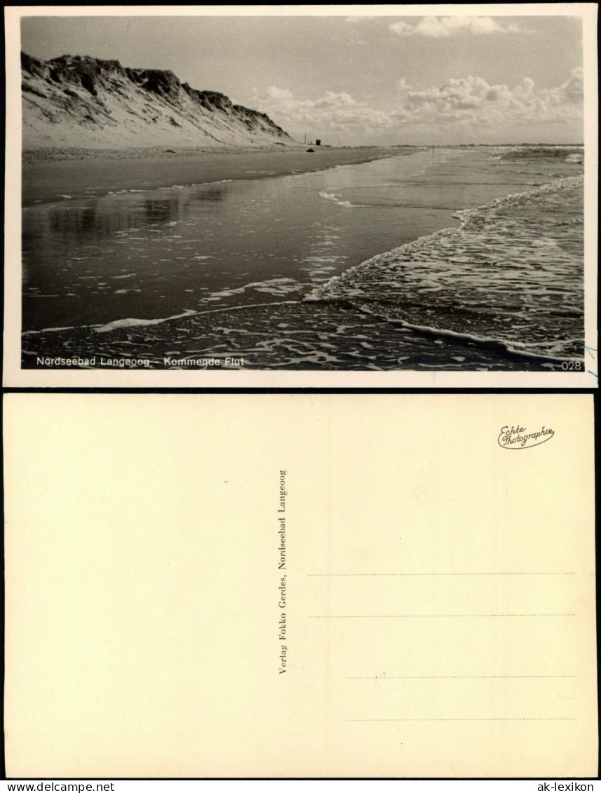 Ansichtskarte Langeoog Kommende Flut - Nordsee, Stimmungsbild 1940 - Langeoog