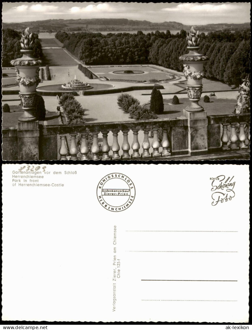 Chiemsee Herreninsel Mit Schloss Gartenanlagen Vor Dem Schloß 1960 - Chiemgauer Alpen