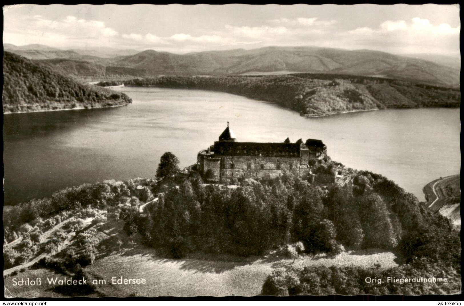 Ansichtskarte Waldeck (am Edersee) Luftbild Schloss Waldeck Am Edersee 1961 - Waldeck