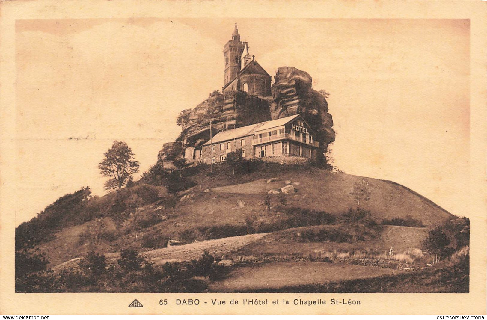 FRANCE - Dabo - Vue Sur L'hôtel Et La Chapelle Saint Léon -  Carte Postale Ancienne - Dabo