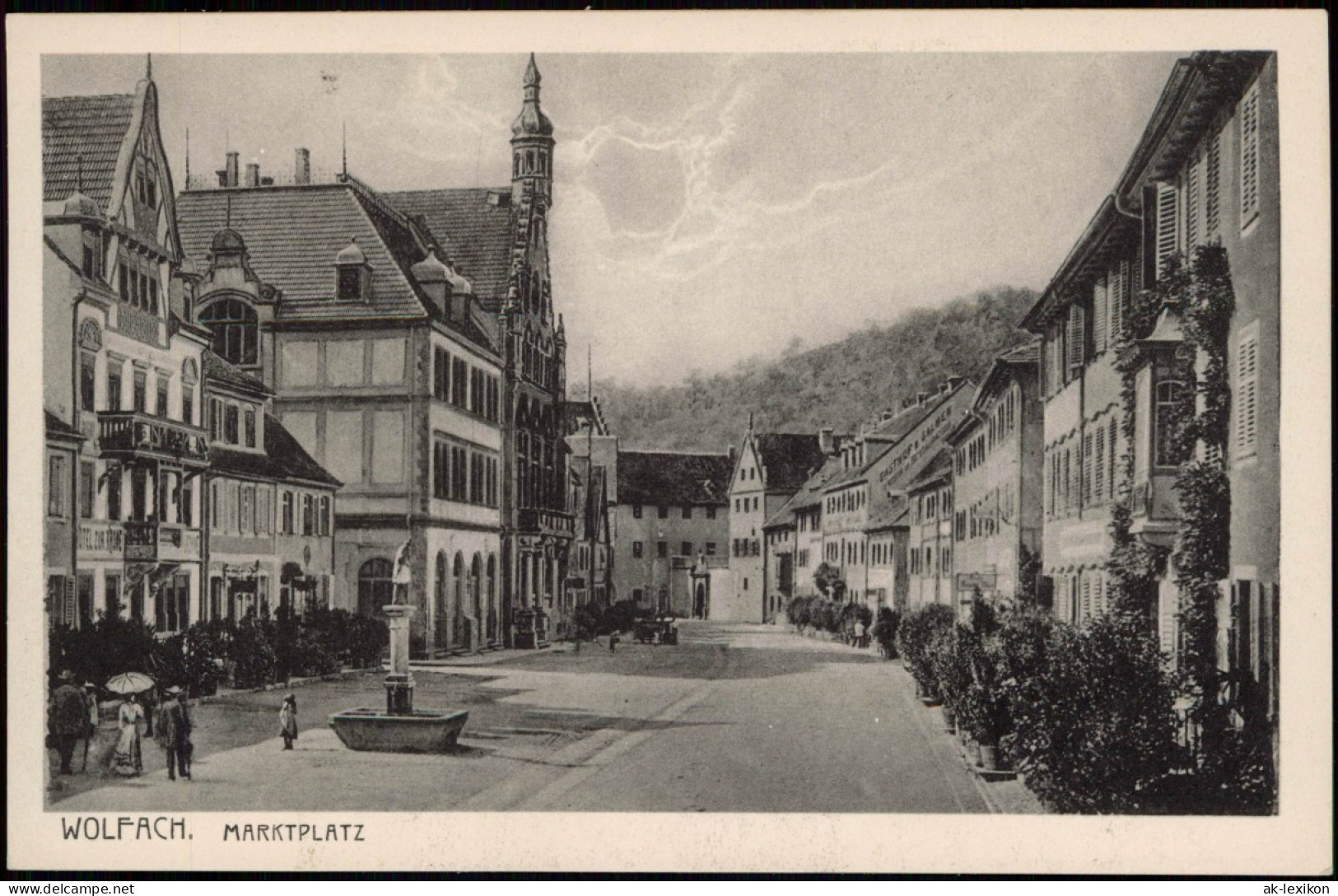 Ansichtskarte Wolfach (Schwarzwald) Marktplatz 1922 - Wolfach