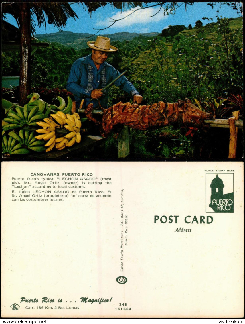 Puerto Rico Allgemein Bananenernte Typen Typical "LECHON ASADO" 1972 - Puerto Rico