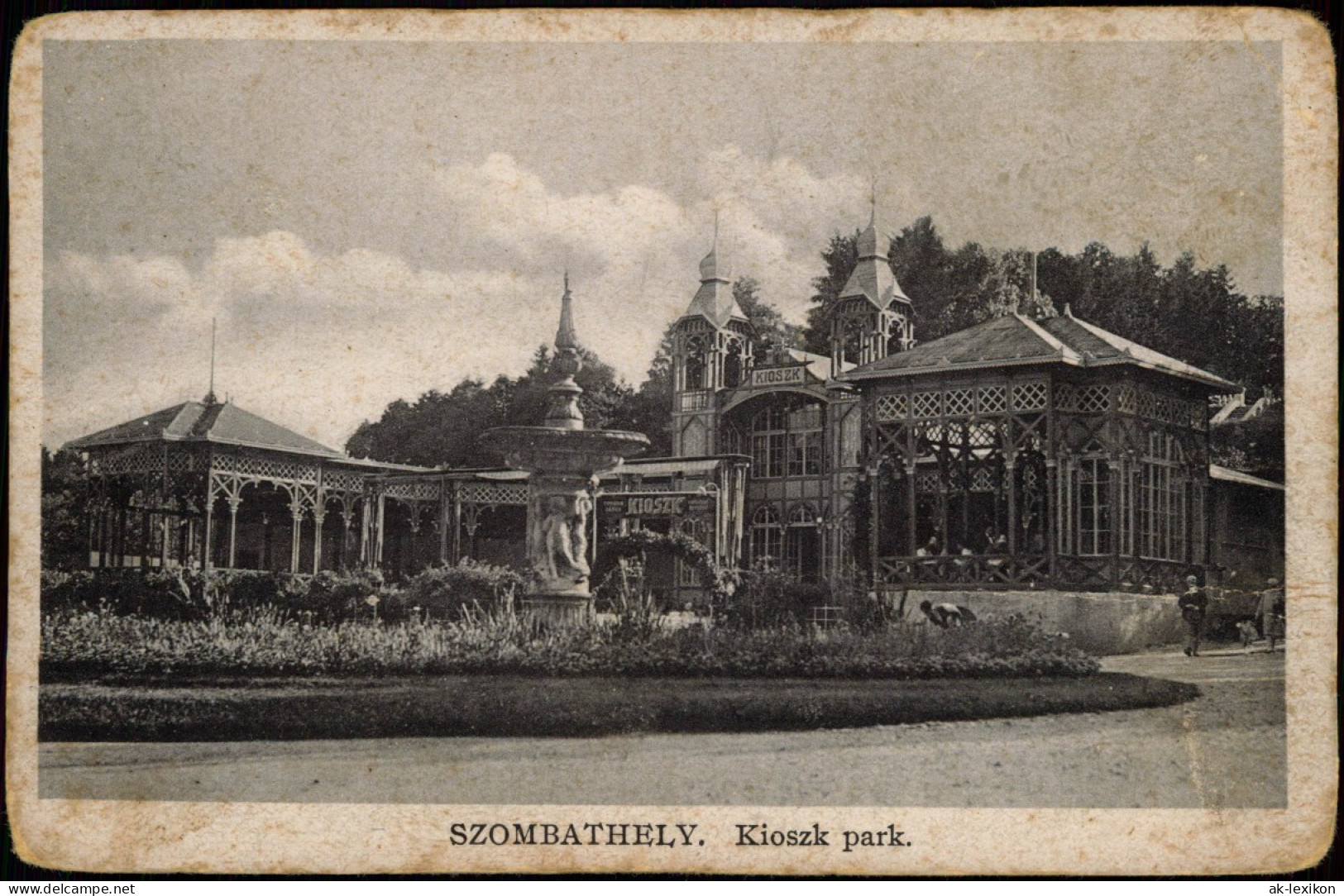 Postcard Steinamanger Szombathely Kioszk Park 1926 - Ungarn