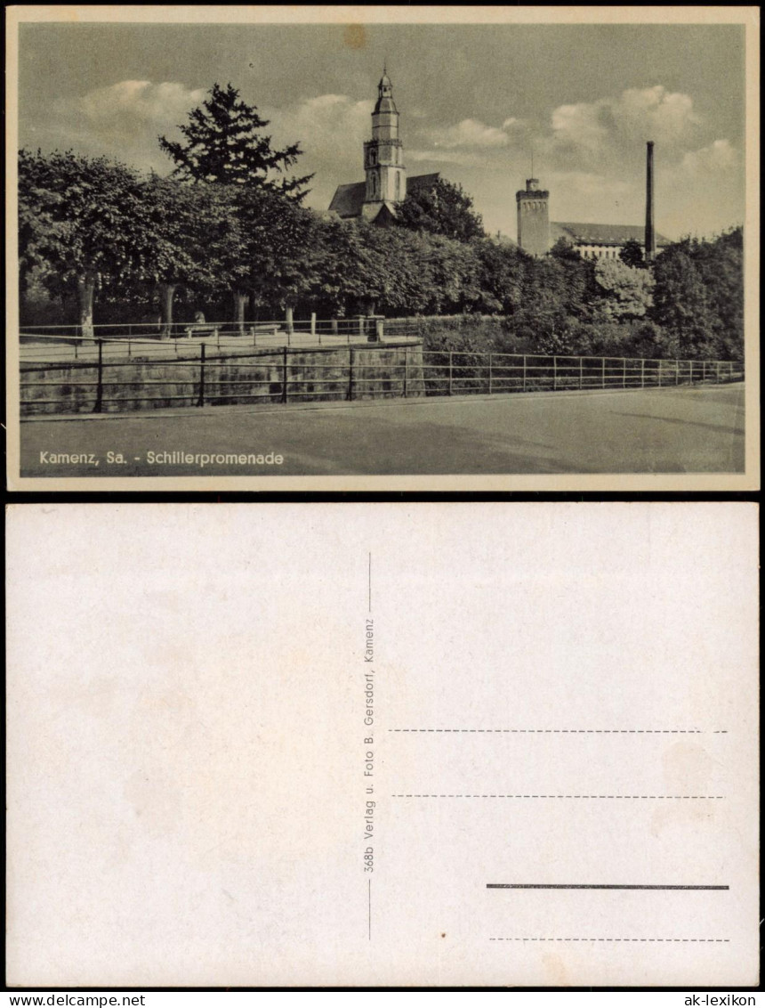 Ansichtskarte Kamenz Kamjenc Schillerpromenade 1939 - Kamenz