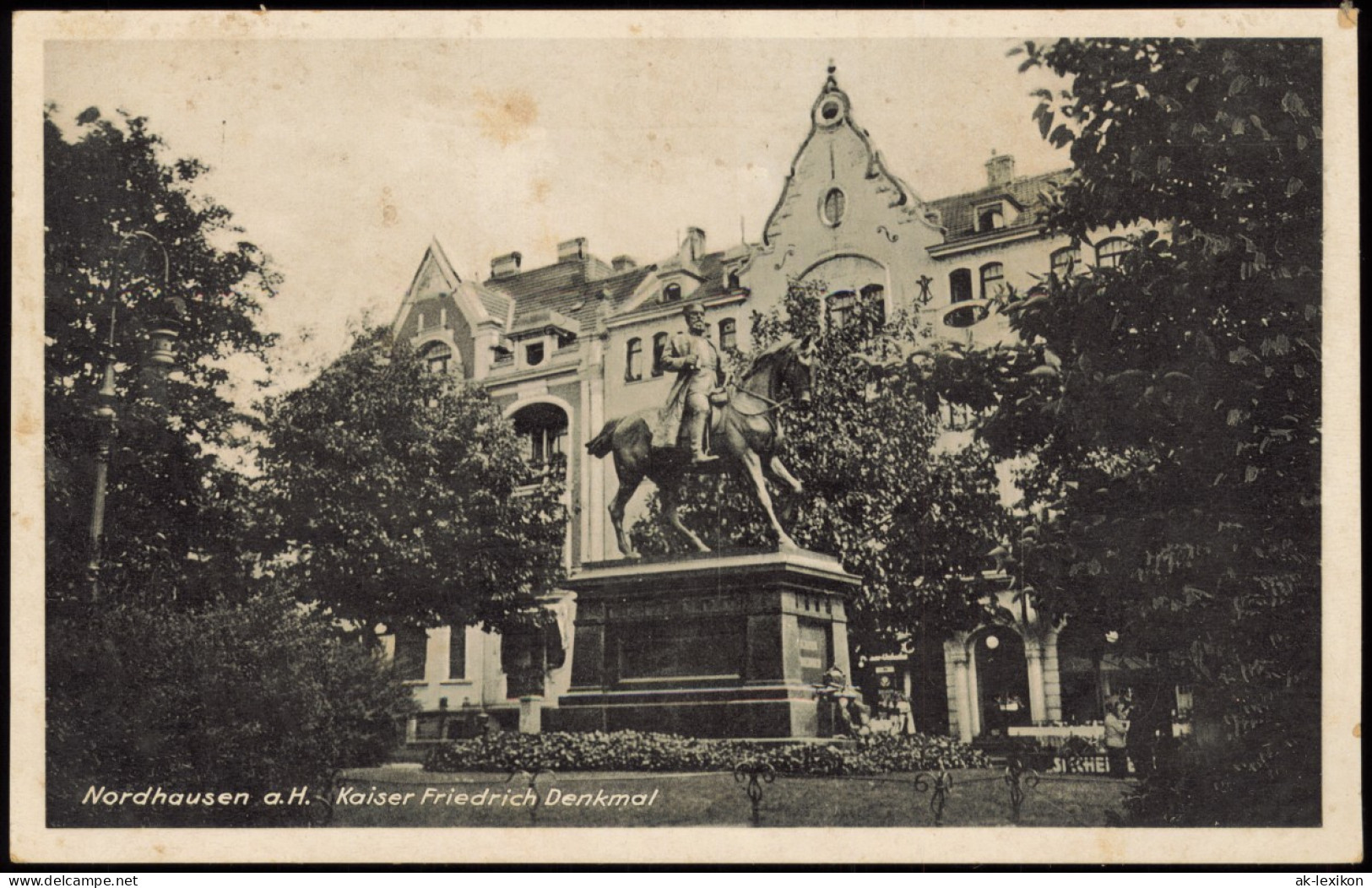 Ansichtskarte Nordhausen Kaiser Friedrich Denkmal 1939  Gel. Feldpost WK2 - Nordhausen