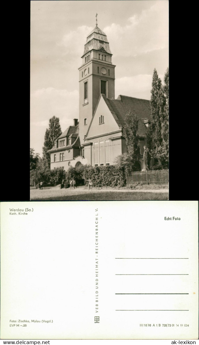 Ansichtskarte Werdau Kath. Kirche 1973 - Werdau