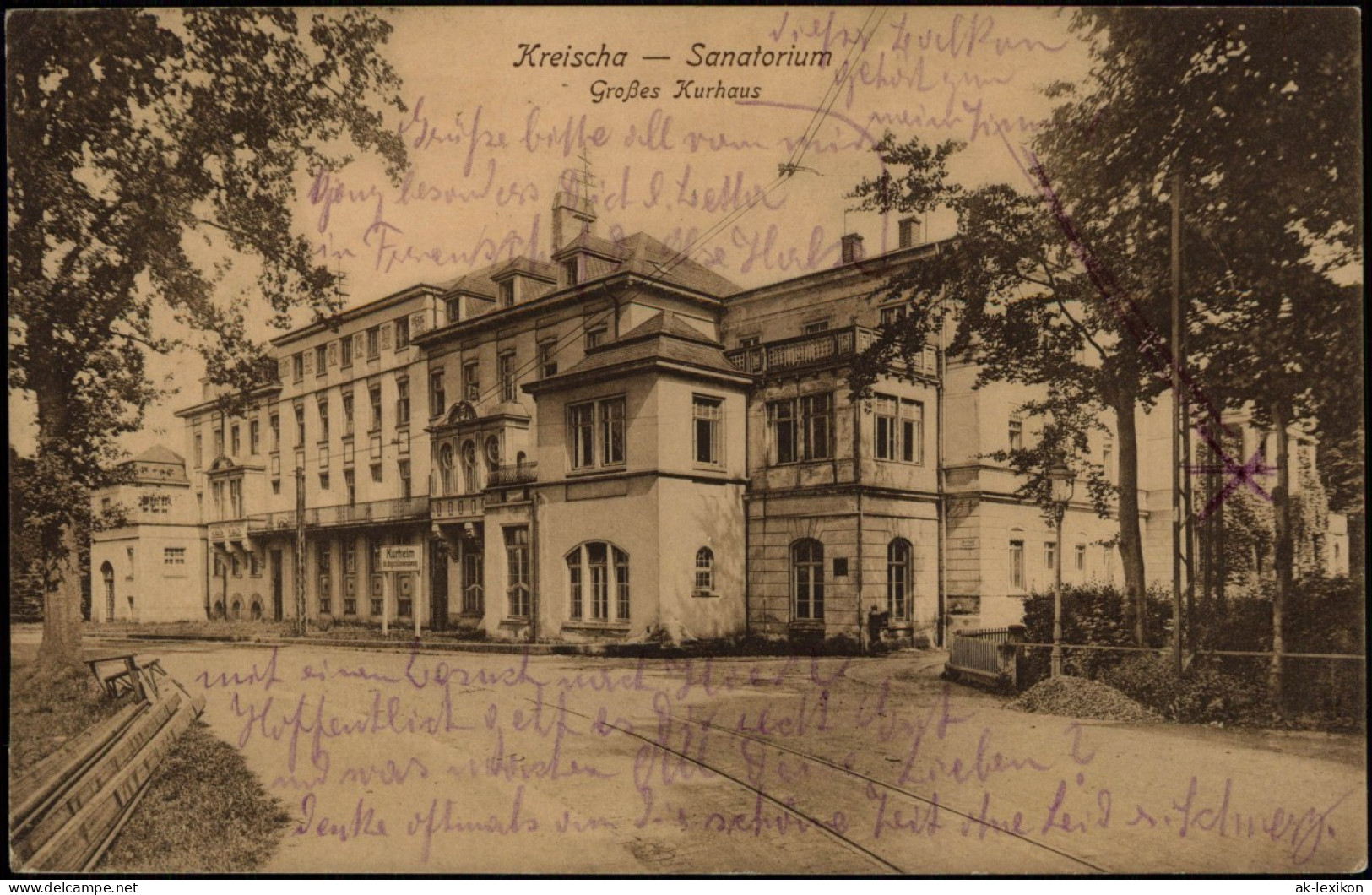 Ansichtskarte Kreischa Partie Am Kurhaus 1925 - Kreischa