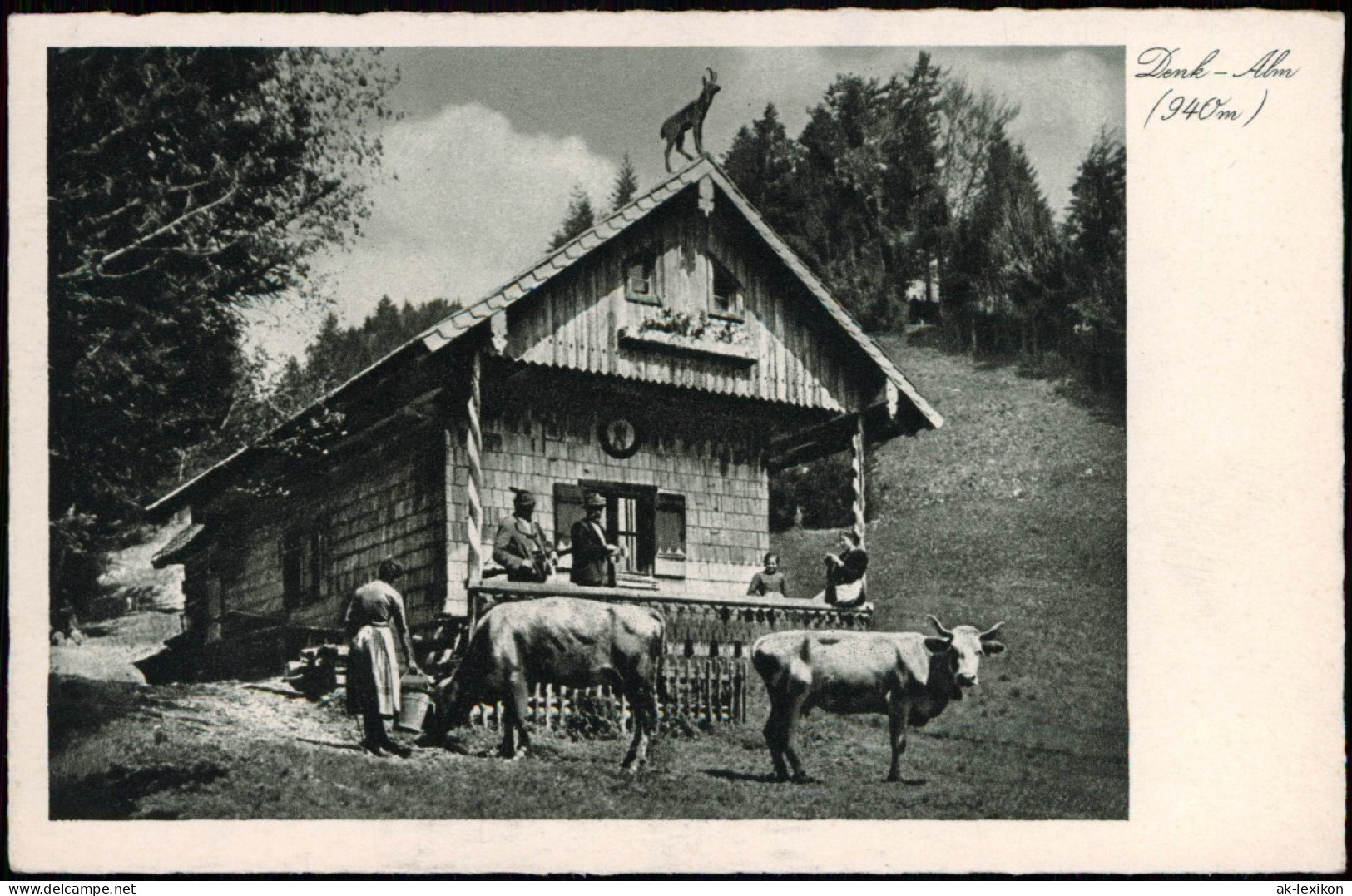 Ansichtskarte Lenggries Denkalm (940 M) Bäuerin Und Kühe 1931 - Lenggries