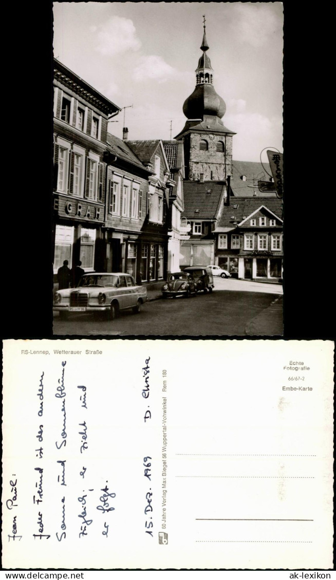 Lennep-Remscheid Wetterauer Straße, VW Käfer Mercedes Benz 1969 - Remscheid