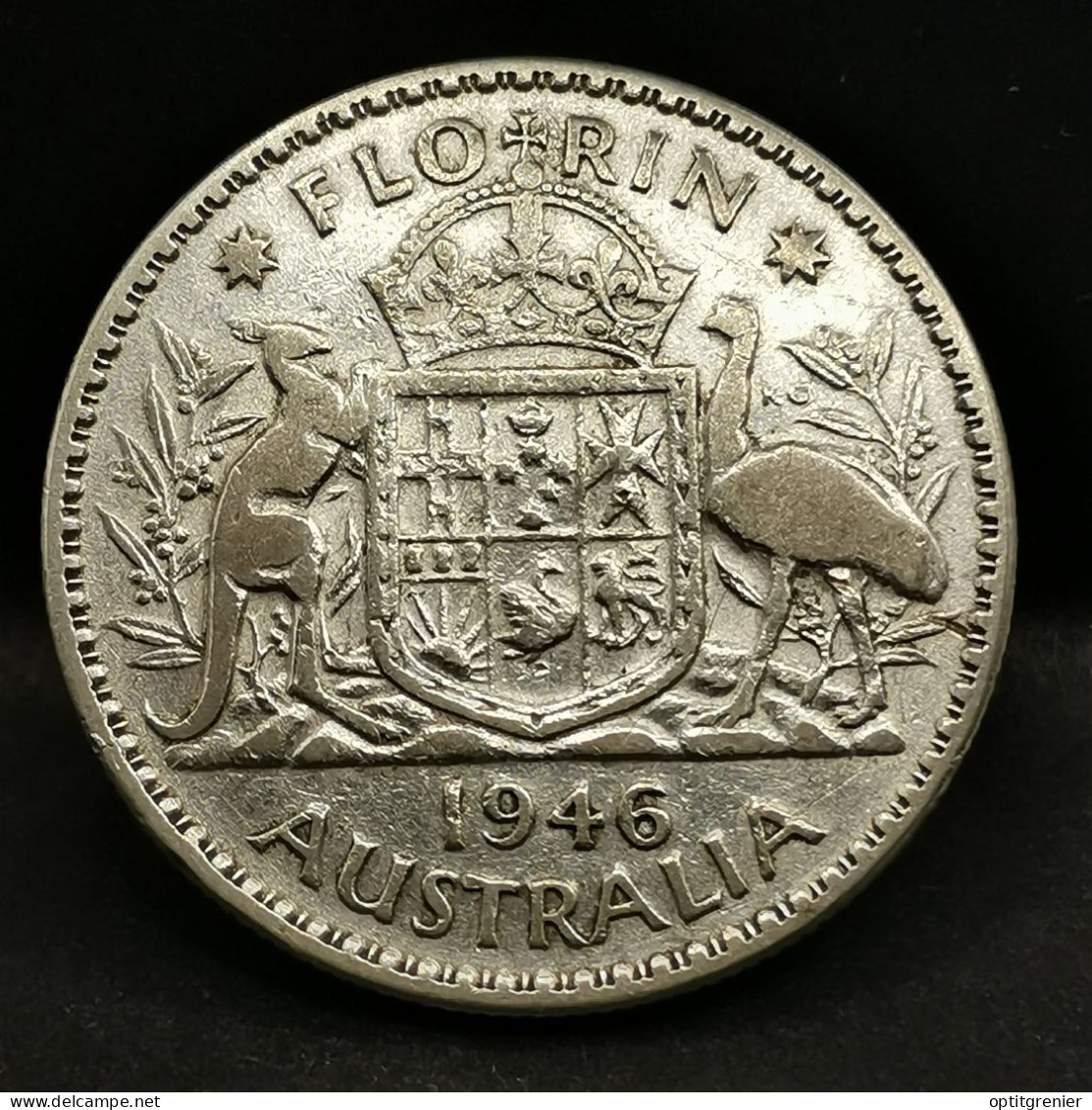 1 FLORIN ARGENT 1946 GEORGE VI AUSTRALIE / AUSTRALIA SILVER - Florin