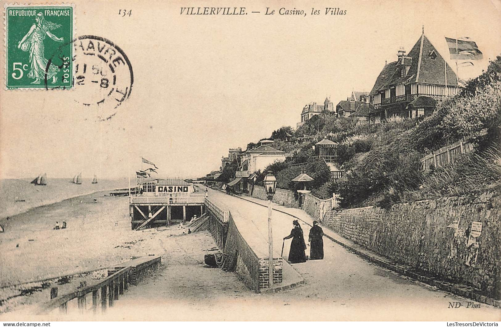 FRANCE - Villerville - Vue Panoramique Sur Le Casino - Les Villas - Vue De L'extérieur - Carte Postale Ancienne - Villerville