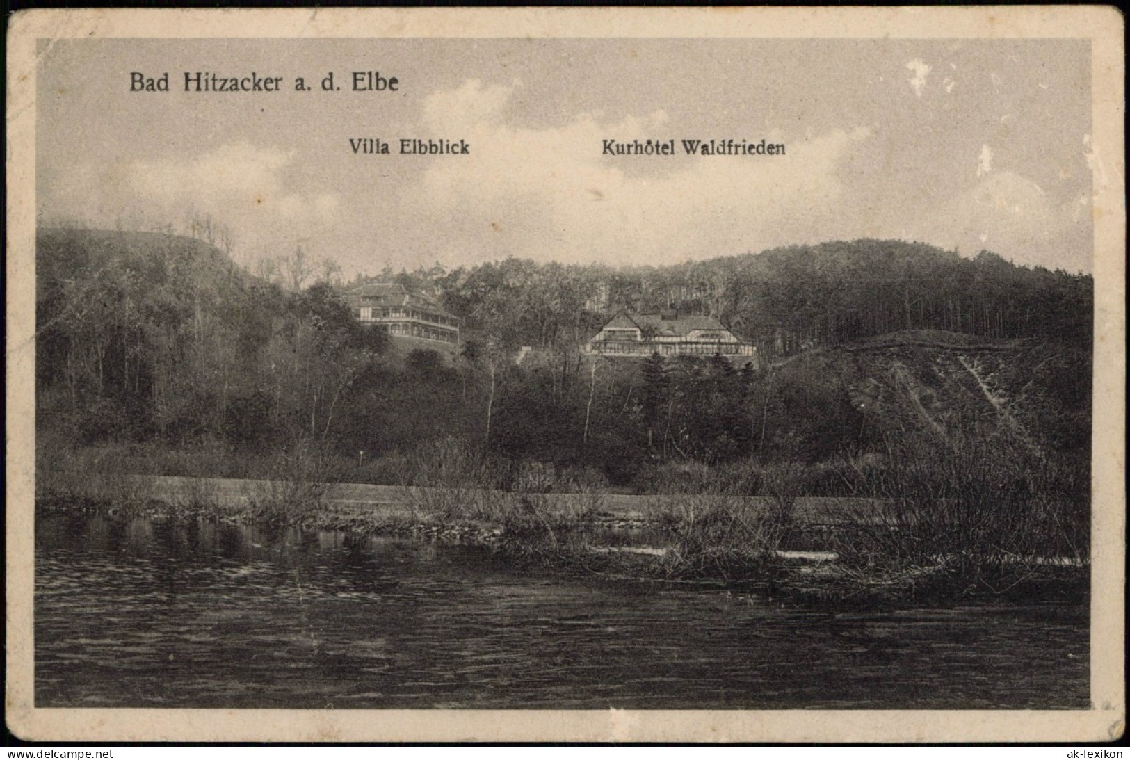 Ansichtskarte Hitzacker (Elbe) Villa Elbblick Kurhôtel Waldfrieden 1922 - Hitzacker