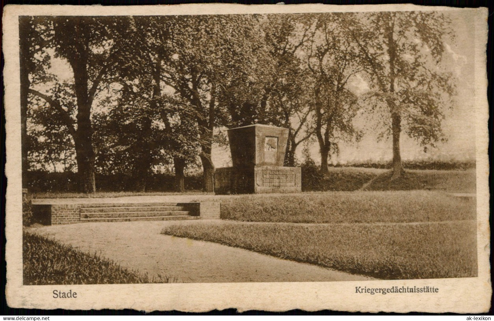 Ansichtskarte Stade Stood Kriegergedächtnisstätte 1928 - Stade