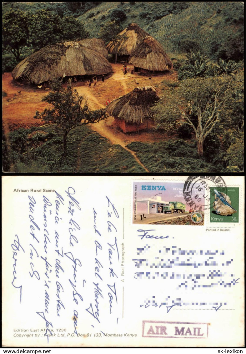 Postcard _Allgemein African Rural Scene, Ansicht Kenia Motivkarte 1980 - Kenia