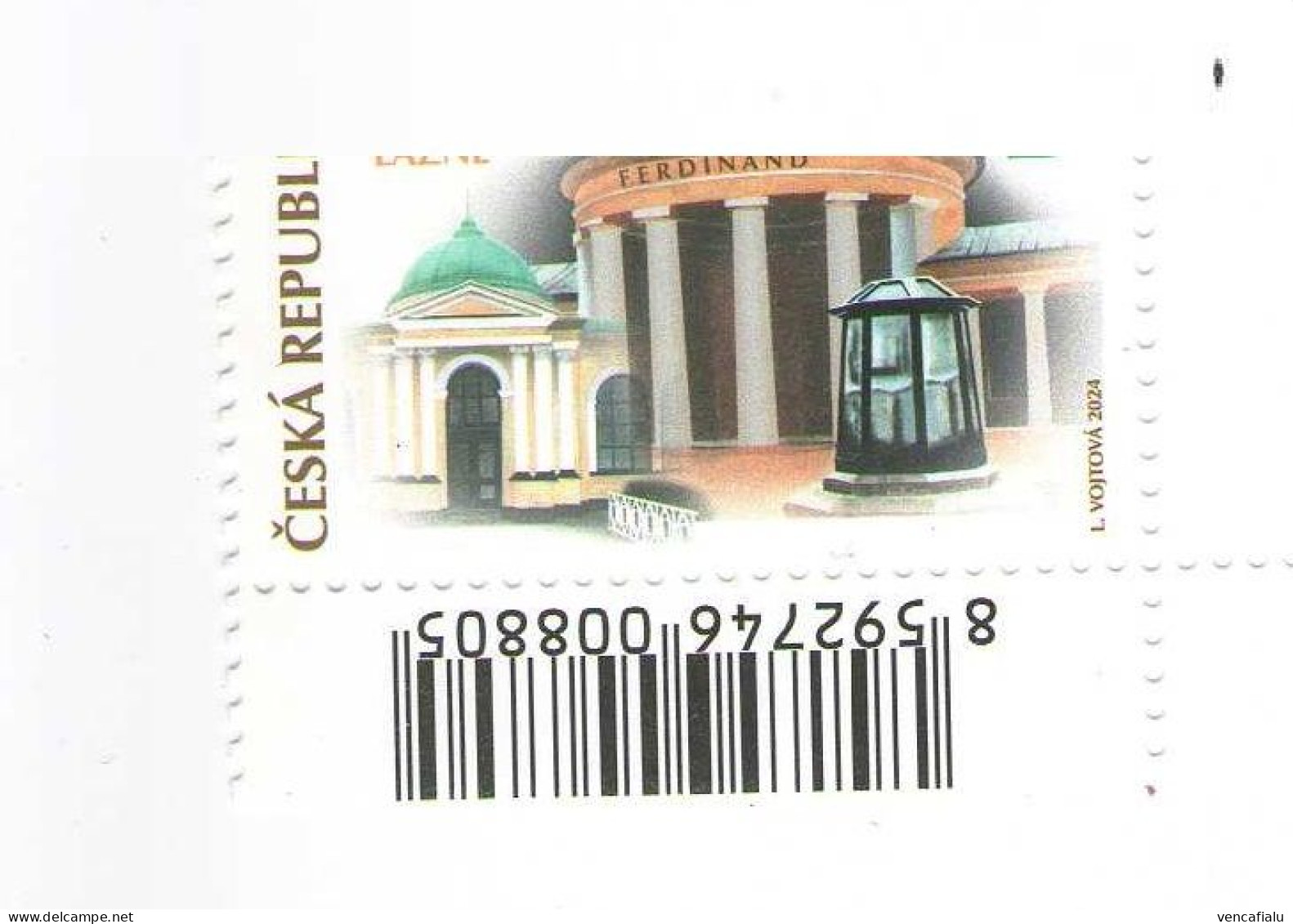 Year  2024 -  Spa And Small City Marianske  Lazne (Marienbad), 1 Stamp, Bar Code In Edge,  MNH - Neufs